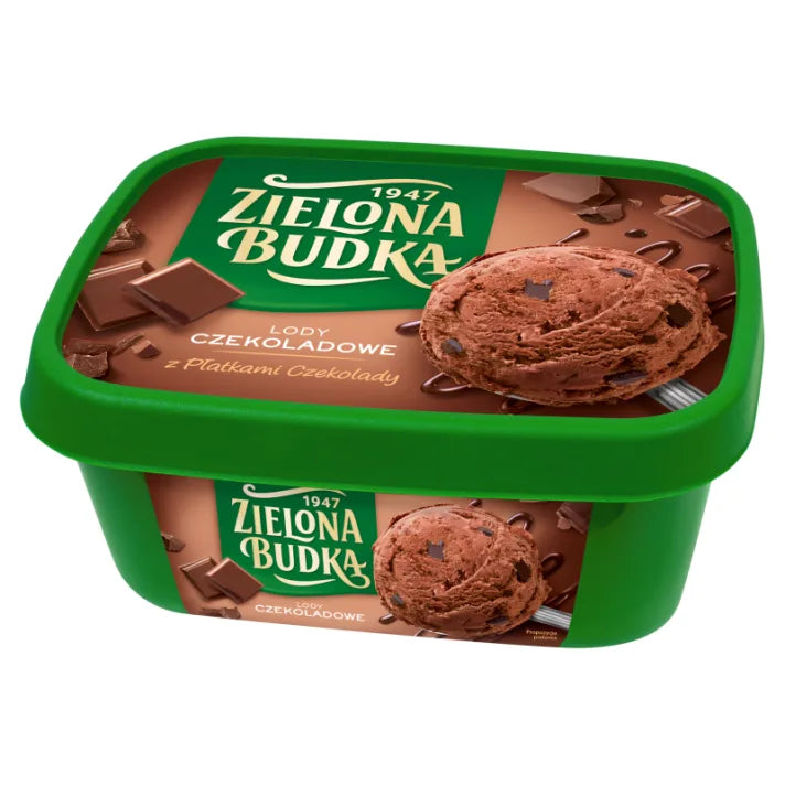 Lody czekoladowe z płatkami czekolady 1l Zielona Budka