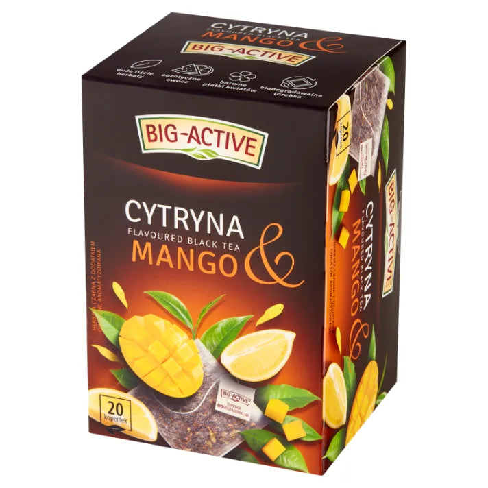 Herbata czarna Cytryna z Mango 40g Big Active