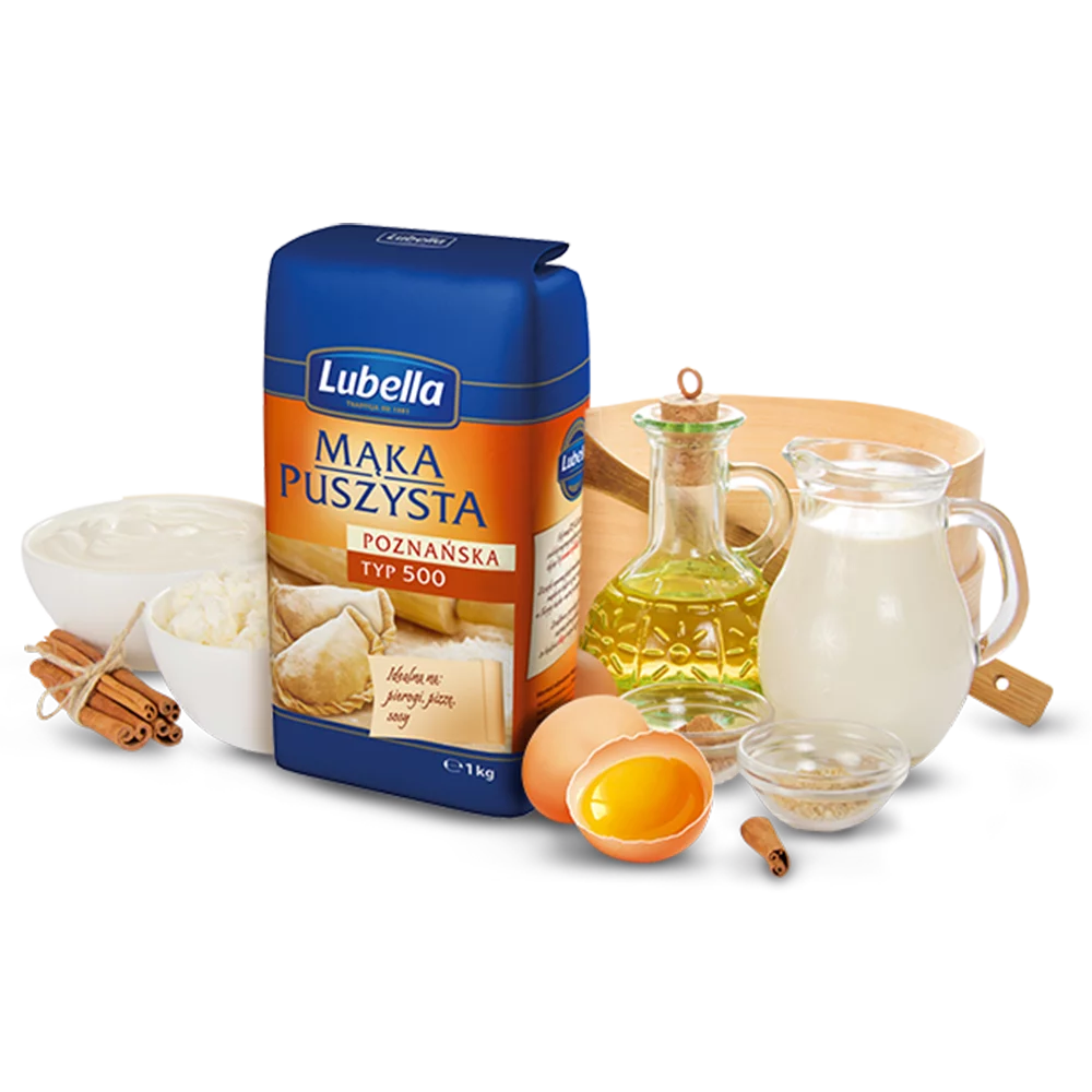 Mąka puszysta poznańska typ 500 1kg Lubella