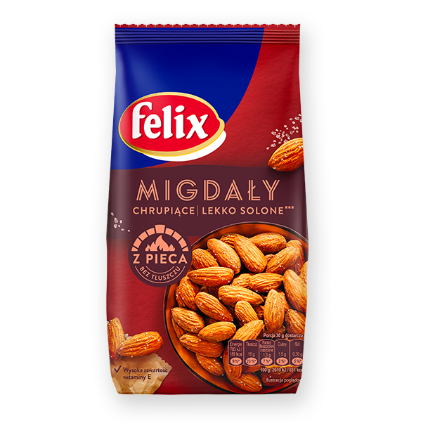 Migdały z pieca lekko solone 220g Felix