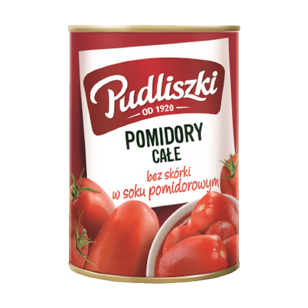 Pomidory całe bez skóry w soku pomidorowym pudliszki 400g Heinz