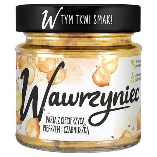Pasta warzywna z ciecierzycą, pieprzem i czarnuszką 180g Wawrzyniec