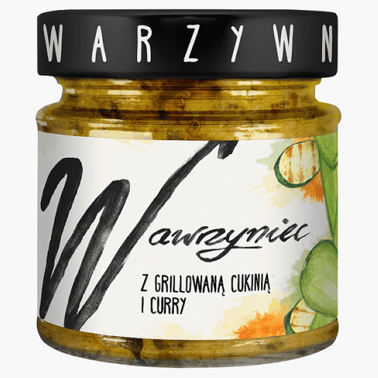 Pasta warzywna z grillowaną cukinią i curry 180g Wawrzyniec