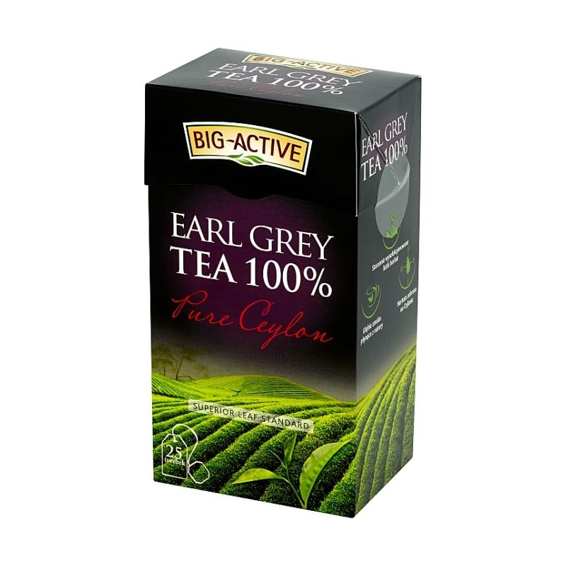 Herbata Earl Grey100% Pure Ceylon 25 x 2 g Big-Active