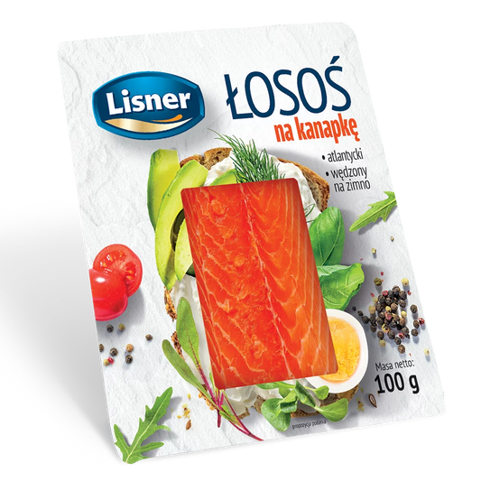 Łosoś wędzony na kanapkę 100g Lisner