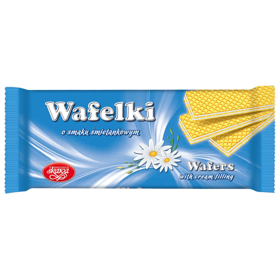 Wafle 180g śmietankowe Skawa