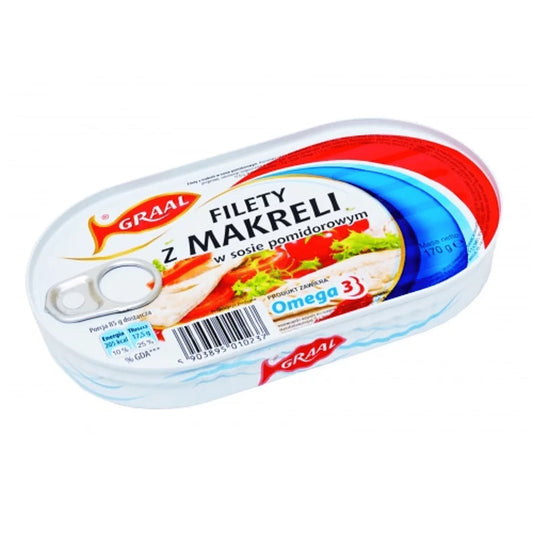 Filet z makreli w sosie pomidorowym 170g graal