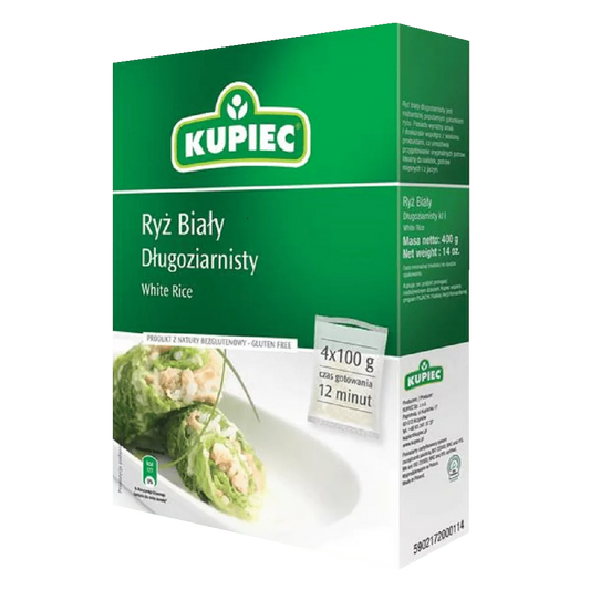 Ryż biały długoziarnisty 4x100g Kupiec