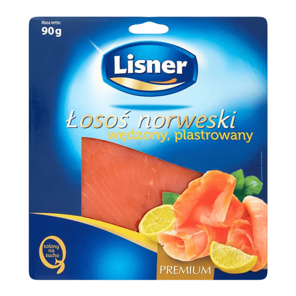 Łosoś wędzony norweski 90g Lisner
