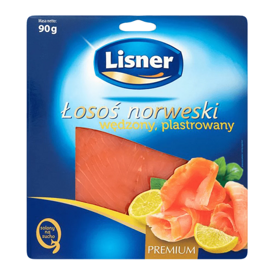 Łosoś wędzony norweski 90g Lisner