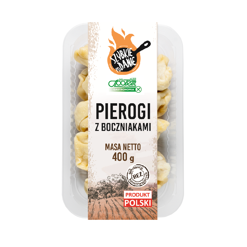 Pierogi z boczniakami 400g Społem PSS